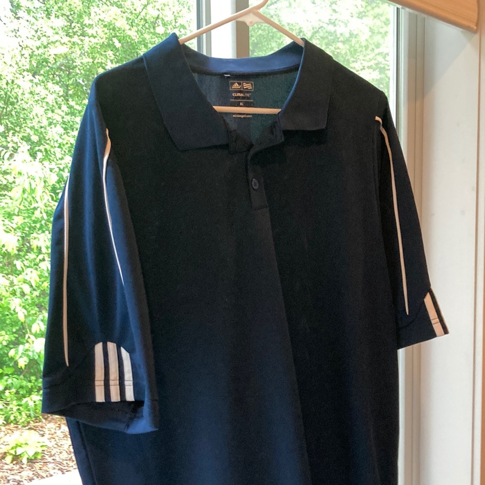 Adidas climalite navy golf shirt XL